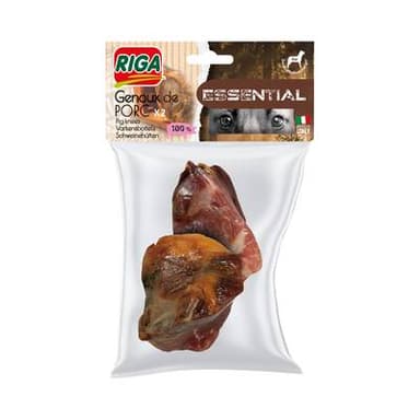 Riga Essential 2 Genoux de Porc- Friandise Récompense pour chien, 500g