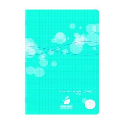 Auchan Cahier 21x29,7 cm grand carreaux, 96 pages 90g/m²