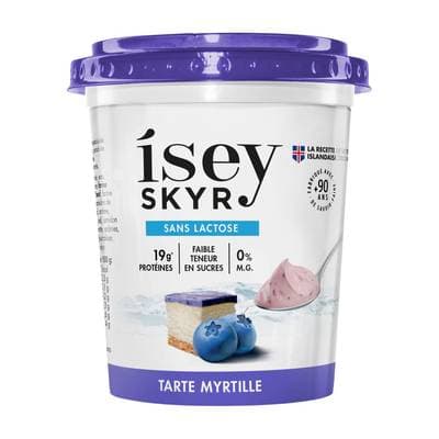 Isey Skyr tarte myrtille sans lactose 0%mg, 400g