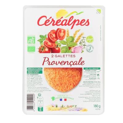 Céréalpes Galettes Végétales Provençale Bio, 2x90g