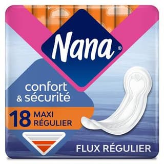 Nana Serviettes hygiéniques maxi flux normal, 18 pièces