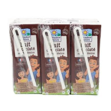 Grandeur nature Lait Chocolaté Biologique, 6x20cl