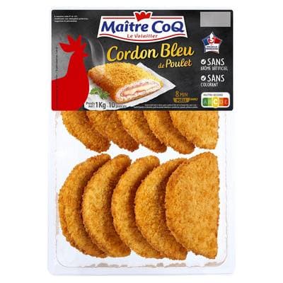 Maître Coq Cordon Bleu de Poulet, 10x100g