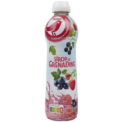 Auchan Sirop de grenadine, 75cl