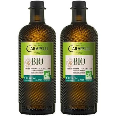 Carapelli Huile d'Olive Vierge Extra Classico Bio, Lot de 2x75cl