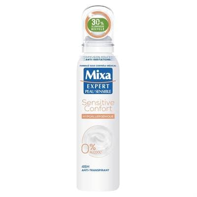 Mixa Déodorant Sensitive Confort Hypoallergénique 48H, 200ml