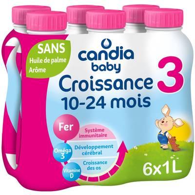  - Candia - Baby - Lait de Croissance 3 Liquide Bébé Dès 10 Mois