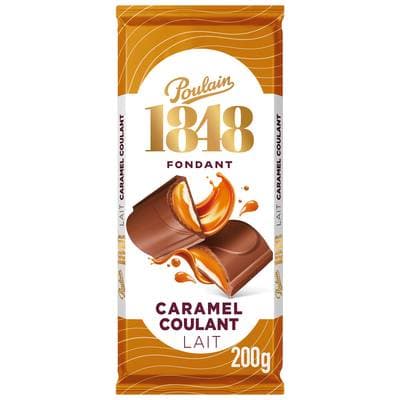 Poulain 1848 Tablette chocolat au lait fourré caramel, 200g