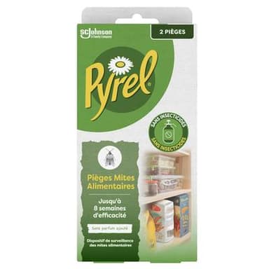 Pyrel Anti-Mites Piège Sans Insecticides Ni Parfum, 2 pièges