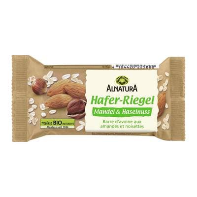Alnatura Barre d'avoine aux amandes et noisettes bio, 60g