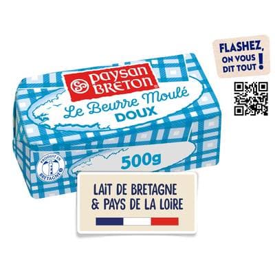 Paysan Breton Beurre moulé doux, 500g