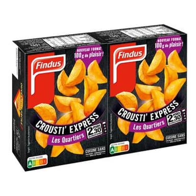 Findus Pommes de terre quartiers potatoes micro-ondes, 2x100g