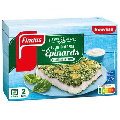 Findus Colin d'Alaska aux épinards, 380g