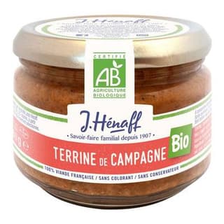 Henaff Terrine de Campagne Porc Bio, 180g