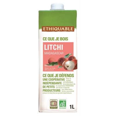 Ethiquable - Commerce Equitable Nectar de Litchi Bio de Madagascar, 1L