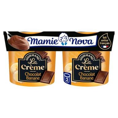 Mamie Nova Gourmand Crème Chocolat Banane, 2x150g