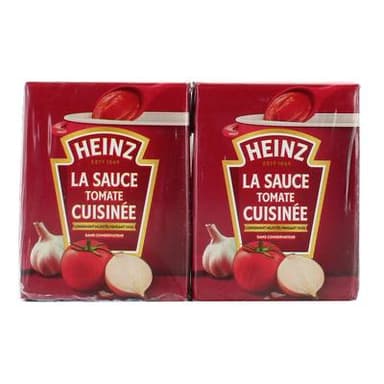 Heinz Sauce tomate Cuisinée  Ail et Oignon, 2x210g