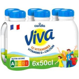 Candia Viva lait UHT vitaminé à 1.2% mg, 6x50cl
