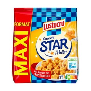 Lustucru Gnocchi star à poêler, 500g