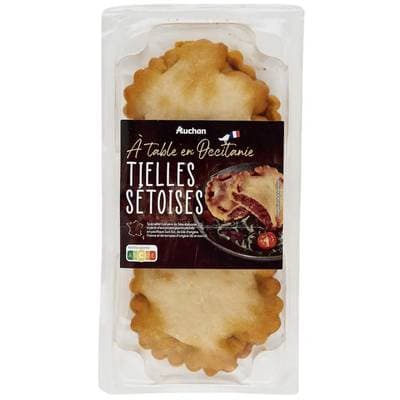 Auchan Terroir Tielles Sétoises, Pâte Garnie d'Encornets Sauce Epicée, 2x110g