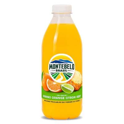 Montebelo Brasil Jus multifruits ananas orange et citron vert, 1l