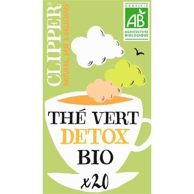 Clipper Thé Vert Détox Bio, 20 sachets