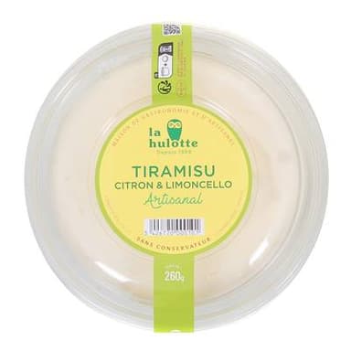 LA MANUFACTURE DES DESSERTS Tiramisu Citron & Limoncello Artisanal, 260g