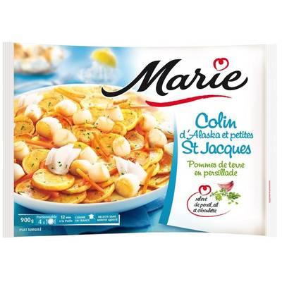 Marie - Colin d'Alaska et petites Saint Jacques, pommes de terre en persillade