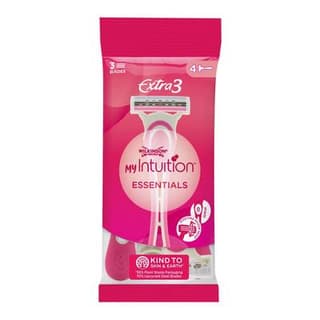 Wilkinson Rasoirs Jetables Extra 3 Essentials Femme, 4 rasoirs jetables