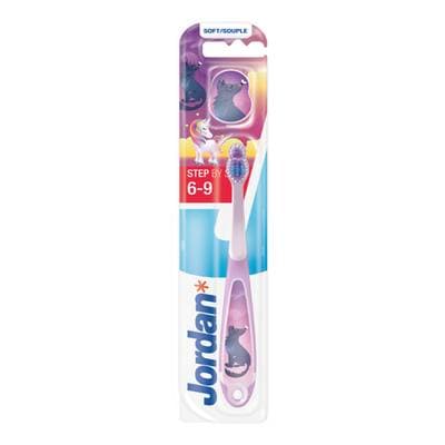 Jordan Brosse à dents Souple Enfant 6-9 Ans, 1 brosse à dent