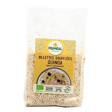 Priméal Quinoa soufflé bio sans sucres ajoutés, 100g