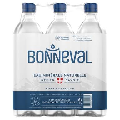 Bonneval Eau minérale naturelle, 6x1L