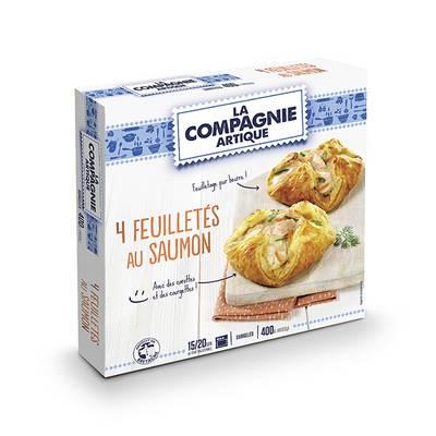 3289475001201 - La Compagnie Artique - 4 Paniers feuilletés au Saumon avec des carottes et des courgettes 4x80g