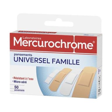 Mercurochrome Pansements famille, 50  pièces