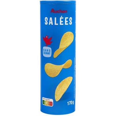 Auchan Chips tuiles salées, 170g