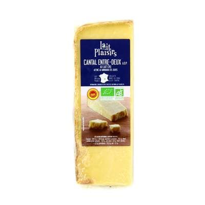 Lait Plaisirs Cantal AOP entre deux, bio, 200g