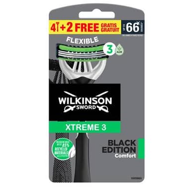 Wilkinson Rasoirs Jetables Xtreme 3 Black, 6 rasoirs