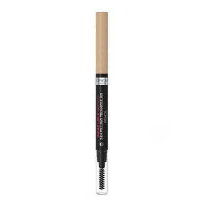 L'Oréal Crayon à Sourcils Pointe Triangulaire Teinte Cool Blond (102), 1 crayon