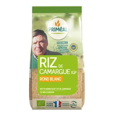 Priméal Riz Rond Blanc de Camargue IGP Bio, 500g