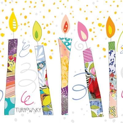 Paperproducts Design Serviettes papier Birthday Candles, 20 serviettes de 33 x 33 cm