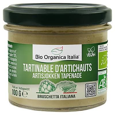 Bio Organica Italia Tartinable d'artichaut bio et vegan, 100g