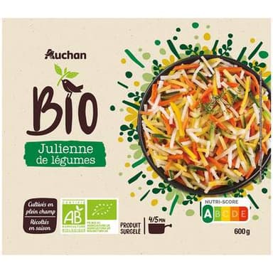 Auchan BIO Julienne de légumes bio, 600g