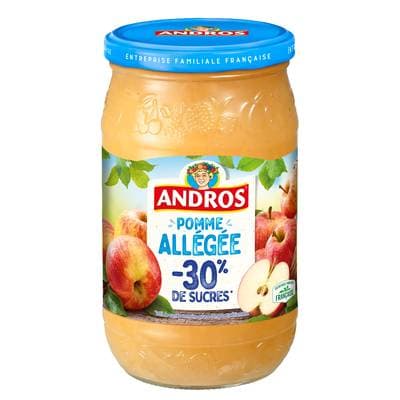 Andros Compote de pomme allégée, 730g