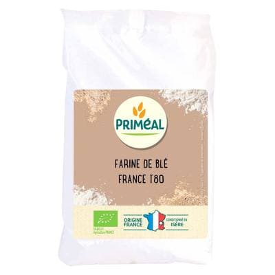Priméal Farine de blé T80 bio, 1kg