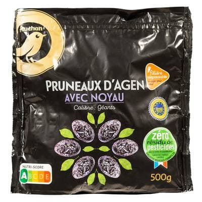Auchan Gourmet Pruneaux d'Agen avec Noyau, 500g