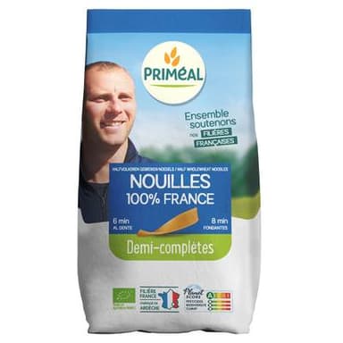 Priméal Nouilles 1/2 complet, bio, 500g
