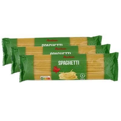 Auchan Pâtes Spaghetti, Lot de 3x500g