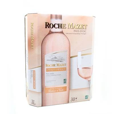 Vin de pays d'Oc rosé IGP La Roche Mazet Cinsault-Grenache, Bag in box 3L