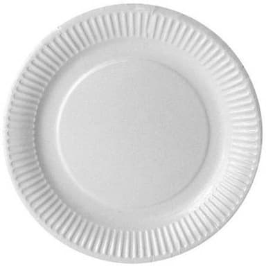 ACTUEL Assiettes blanc 18cm en carton, 50 assiettes