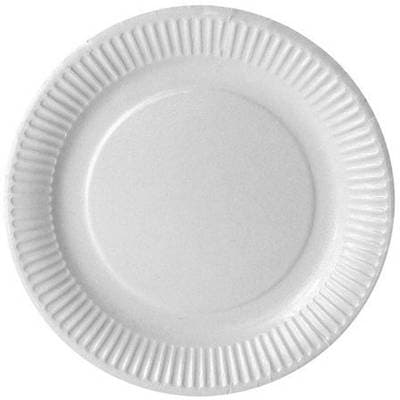 ACTUEL Assiettes blanc 18cm en carton, 50 assiettes